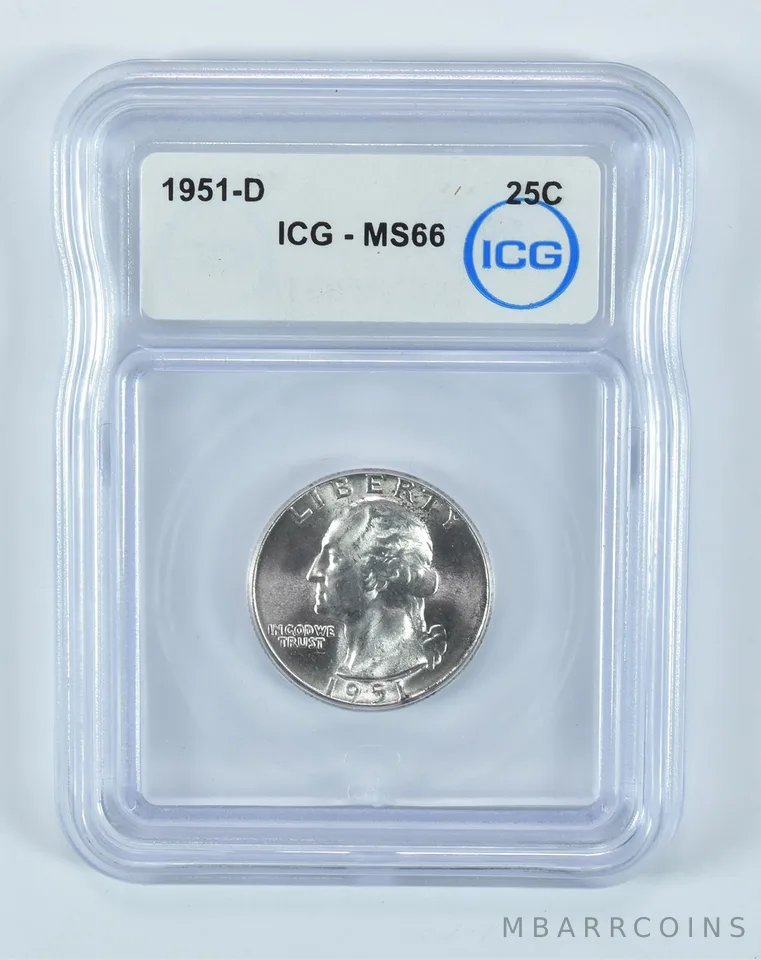 1951-D Washington Quarter MS66 ICG