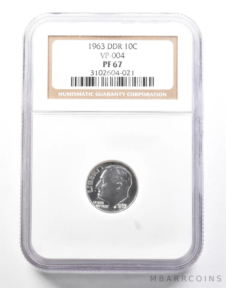 1963 Roosevelt Dime DDR VP-004 PF67 NGC *2125