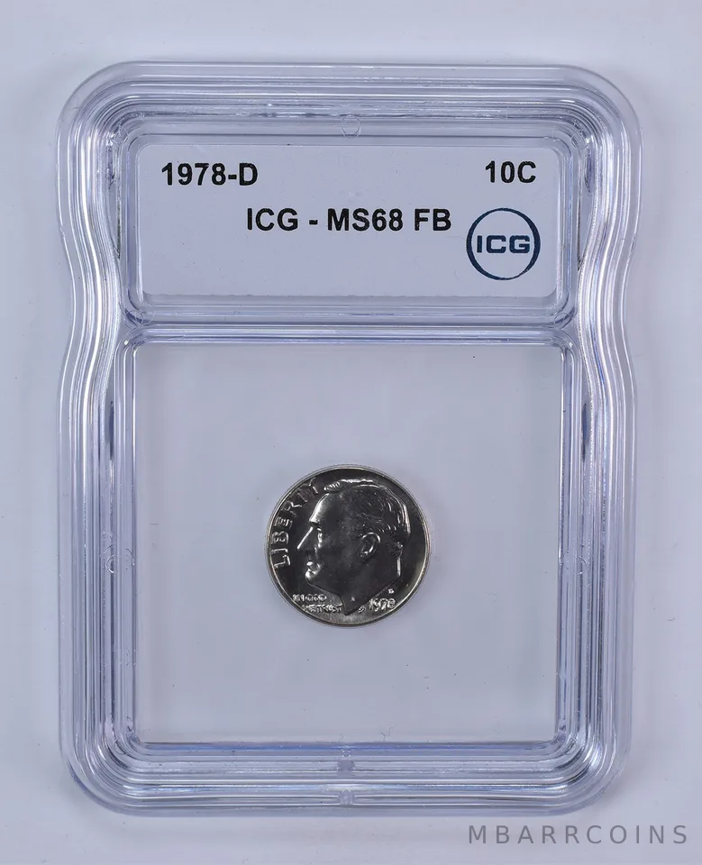 1978-D Roosevelt Dime MS68 FB ICG