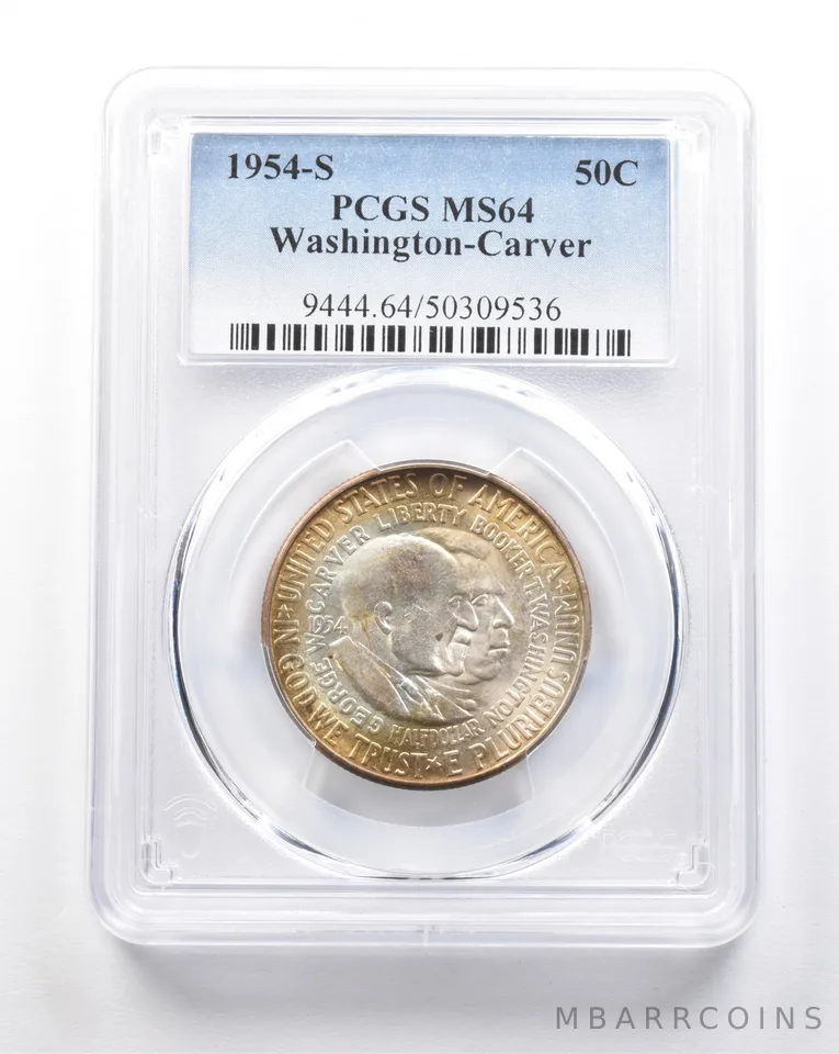 1954-S Washington-Carver Commemorative Half Dollar MS64 PCGS *7546