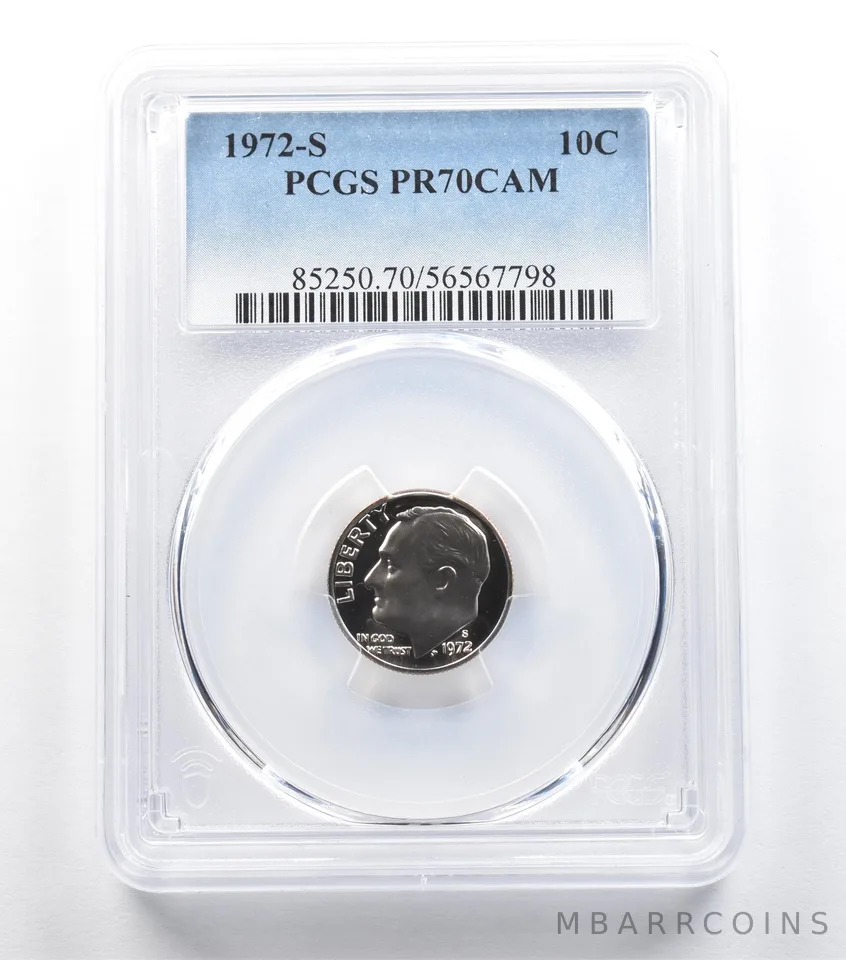 1972-S Roosevelt Dime PR70 CAM PCGS *5415