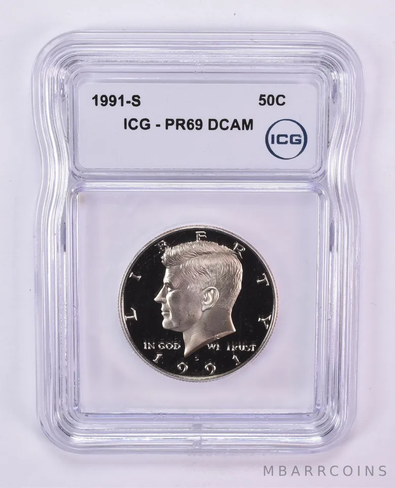 1991-S Kennedy Half Dollar PR69 DCAM ICG