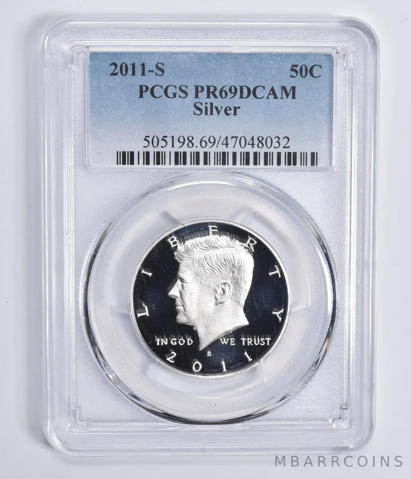2011-S Kennedy Half Dollar Silver PR69 DCAM PCGS Blue Lbl