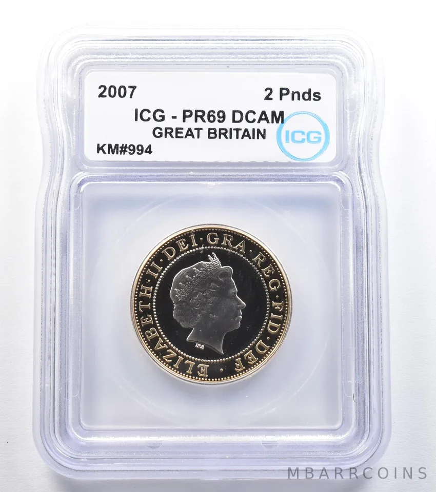 2007 Great Britain 2 Pounds KM#994 PR69 DCAM ICG *7863