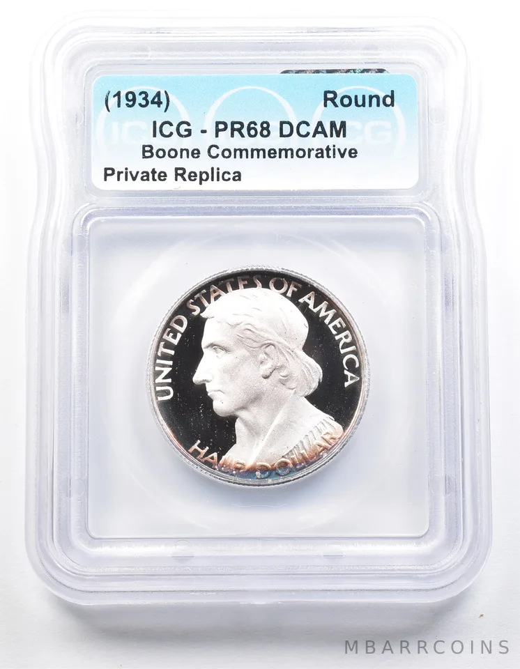1934 Boone Half Dollar PR68 ICG Museum Gallery Strike *1274