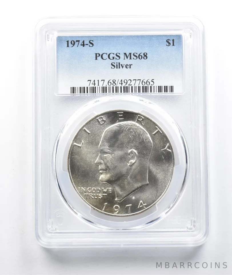 1974-S Eisenhower Dollar Silver MS68 PCGS *0520