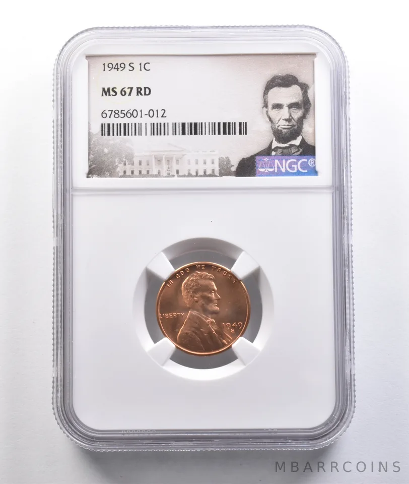 1949-S Lincoln Wheat Cent MS67 RD NGC *6816