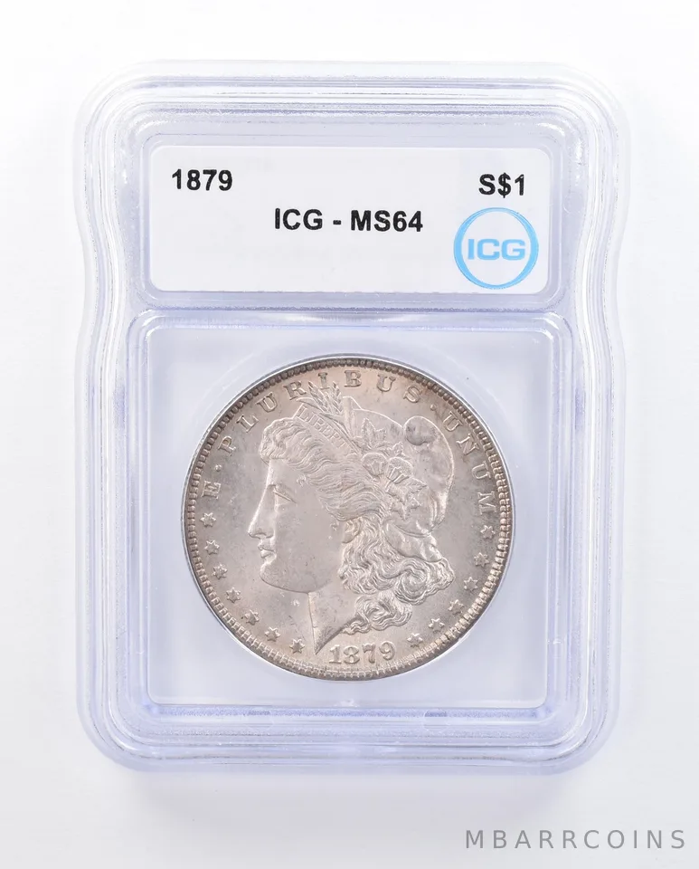 1879 Morgan Silver Dollar MS64 ICG Beautiful Tone Reverse *4347