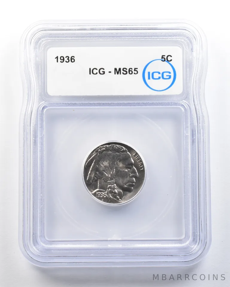 1936 Indian Head Buffalo Nickel MS65 ICG *0689