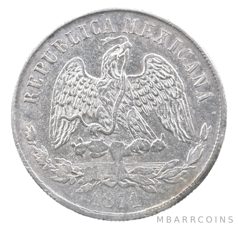1871 Go S Mexico Peso KM#410.3 *9091