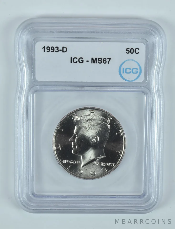 1993-D Kennedy Half Dollar MS67 ICG
