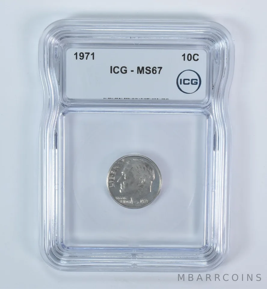 1971 Roosevelt Dime MS67 ICG
