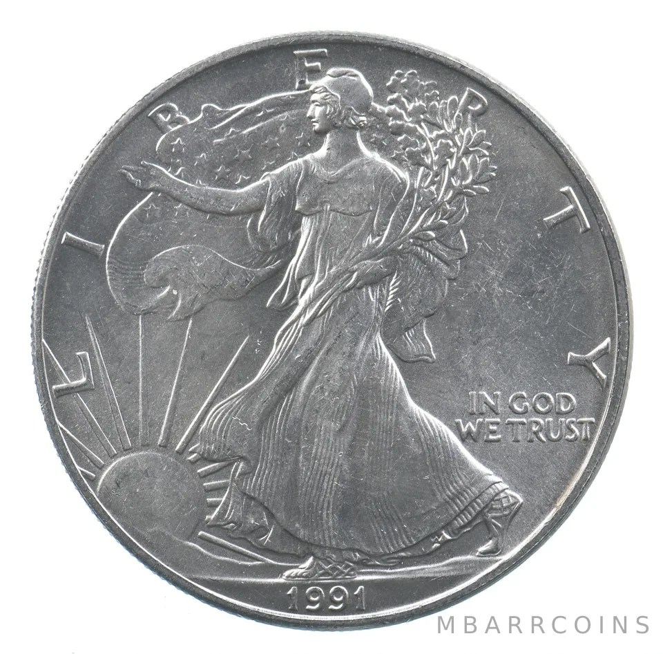 Better Date 1991 American Silver Eagle 1 Troy Oz .999 Fine Silver *650