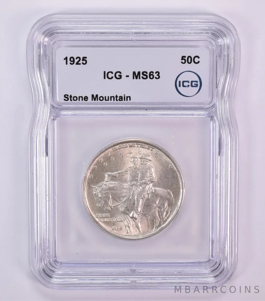 1925 Stone Mountain Commemorative Half Dollar MS63 ICG