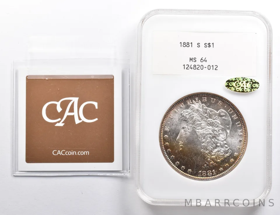 MS64 1881-S Morgan Silver Dollar CAC NGC WHITE LABEL 2.0 *4827