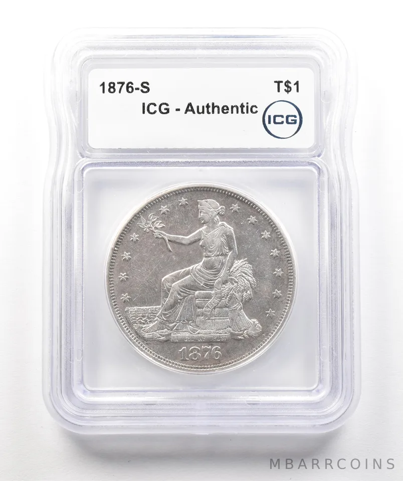 1876-S Seated Liberty Trade Dollar Authentic ICG a4305