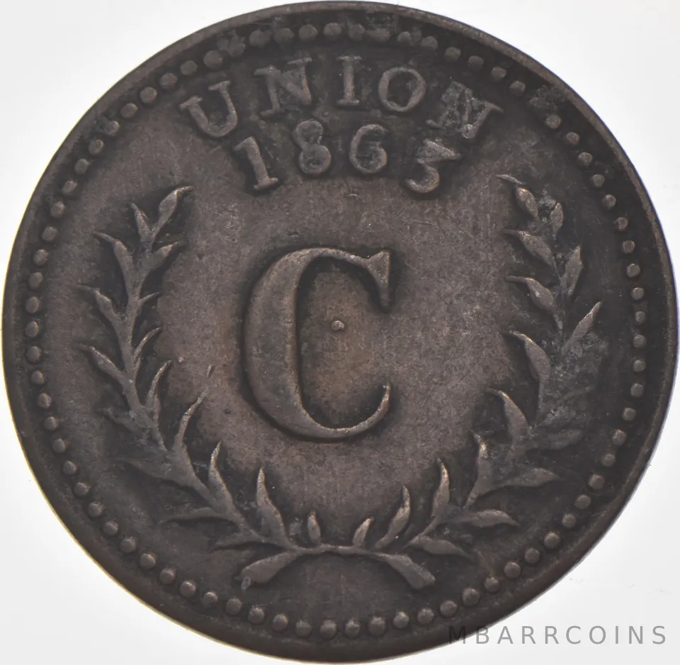 1865 Charnley Oranges Civil War Token RI 700C a7496