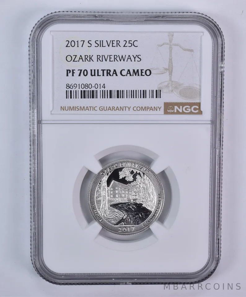 2017-S Washington Quarter ATB Silver Ozark Riverways PF70 UCAM NGC