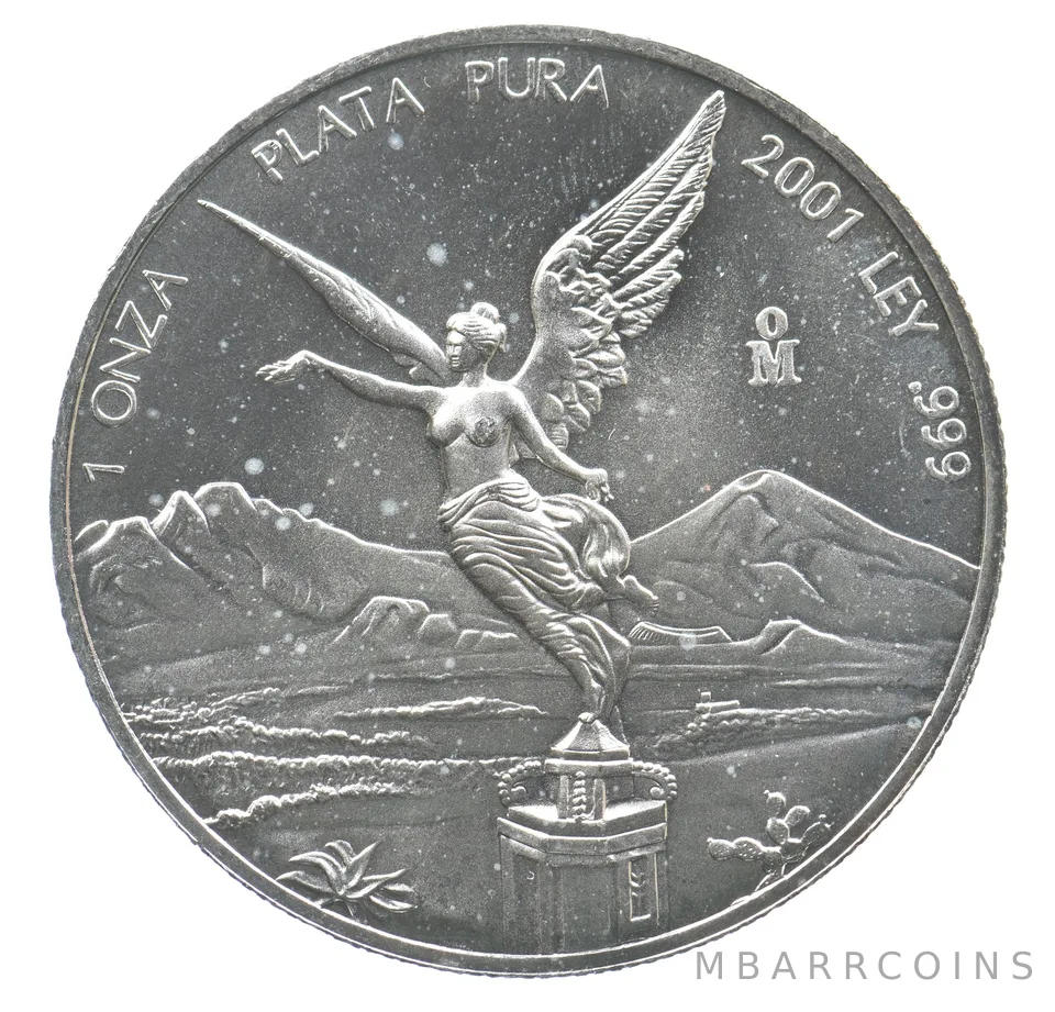 2001 Mo Mexico 1 Onza Silver Libertad a6402