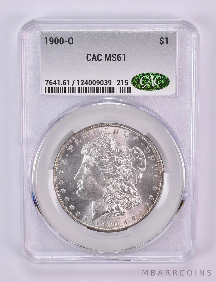 1900-O Morgan Silver Dollar MS61 CAC CACg