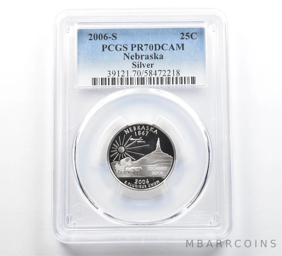 2006-S Washington State Quarter Silver Nebraska PR70 DCAM PCGS