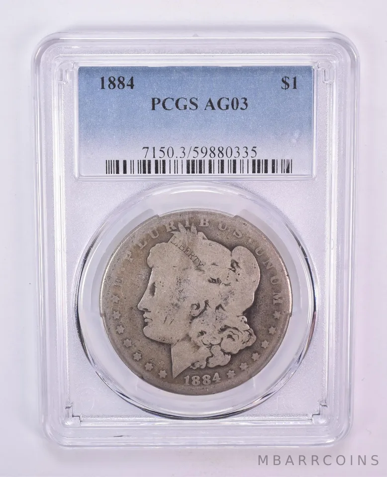 1884 Morgan Silver Dollar AG03 PCGS Blue Label Lowball