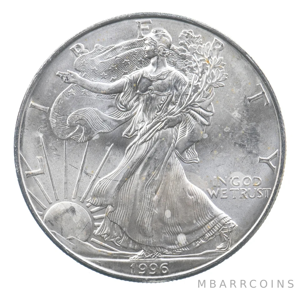 Rarest 1996 American Silver Eagle - Key Date - Rare LOW MINTAGE *698
