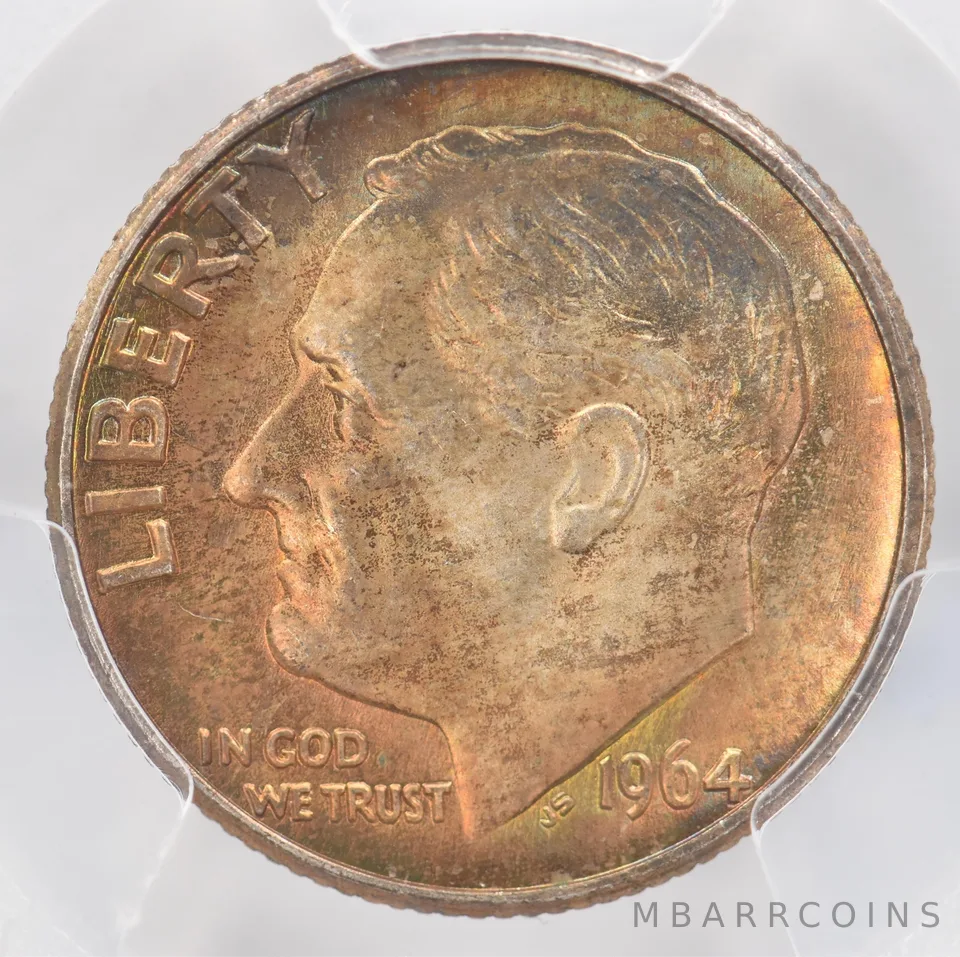 1964-D Roosevelt Dime MS66 PCGS Beautiful Tone *0942