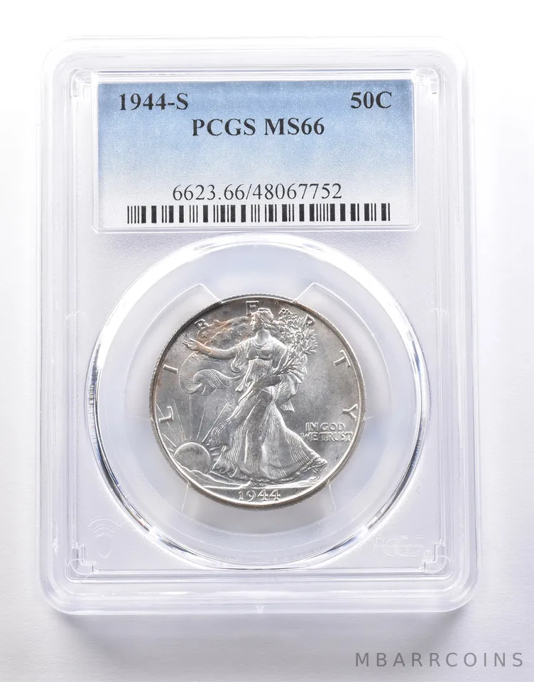 1944-S Walking Liberty Half Dollar MS66 PCGS *7258