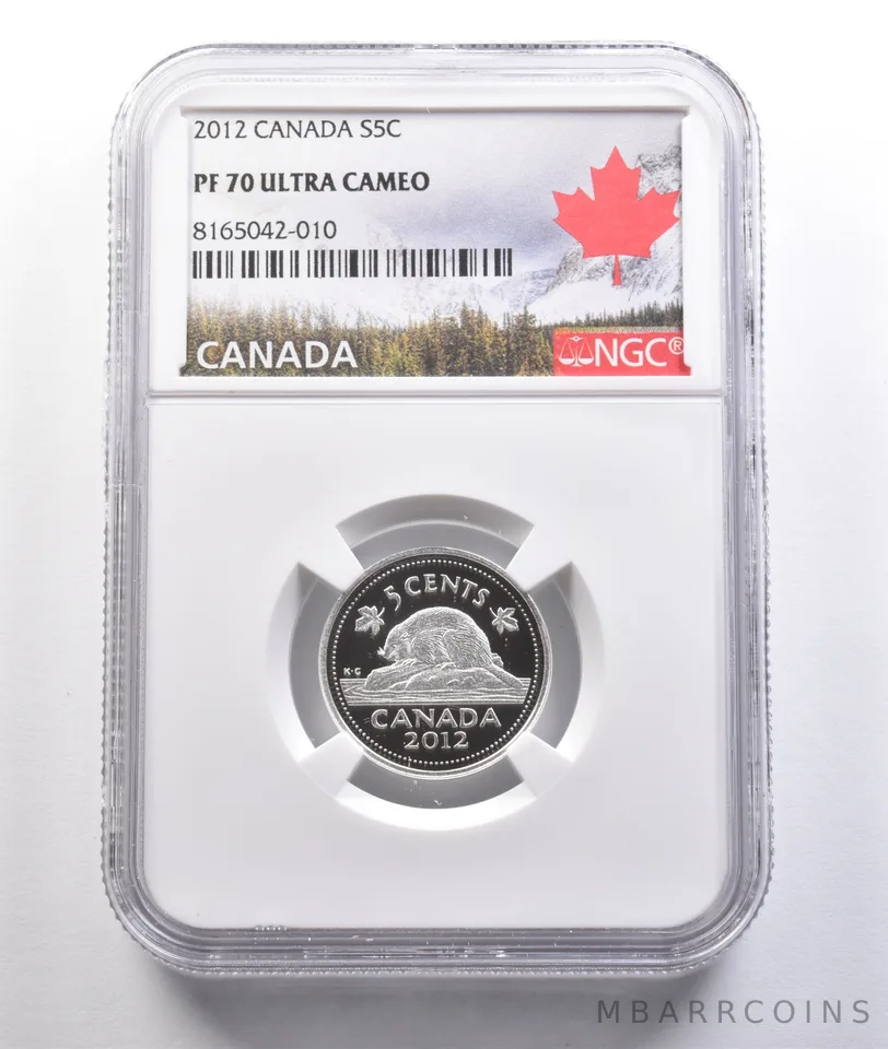 2012 Canada 5 Cents Silver PF70 UCAM NGC *6933
