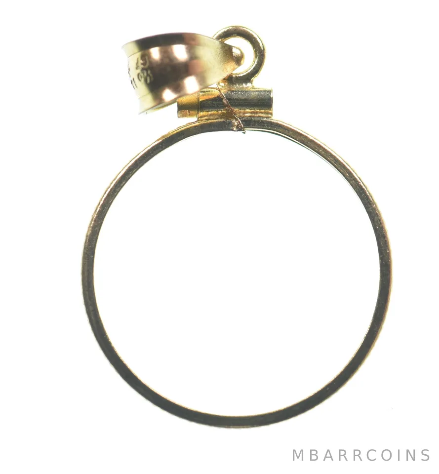 14K 19mm Gold Filled US Penny Coin Bezel Pendant Frame Edge *1344