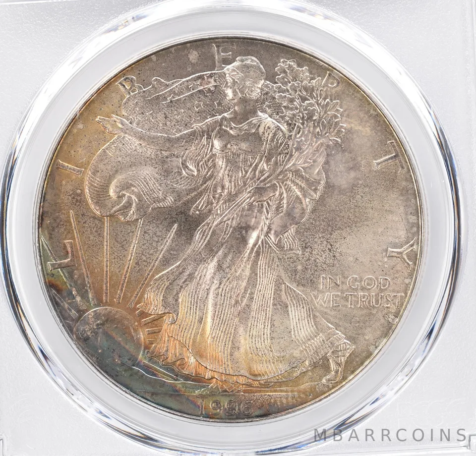 1996 American Silver Eagle MS68 PCGS Beautiful Tone *1226