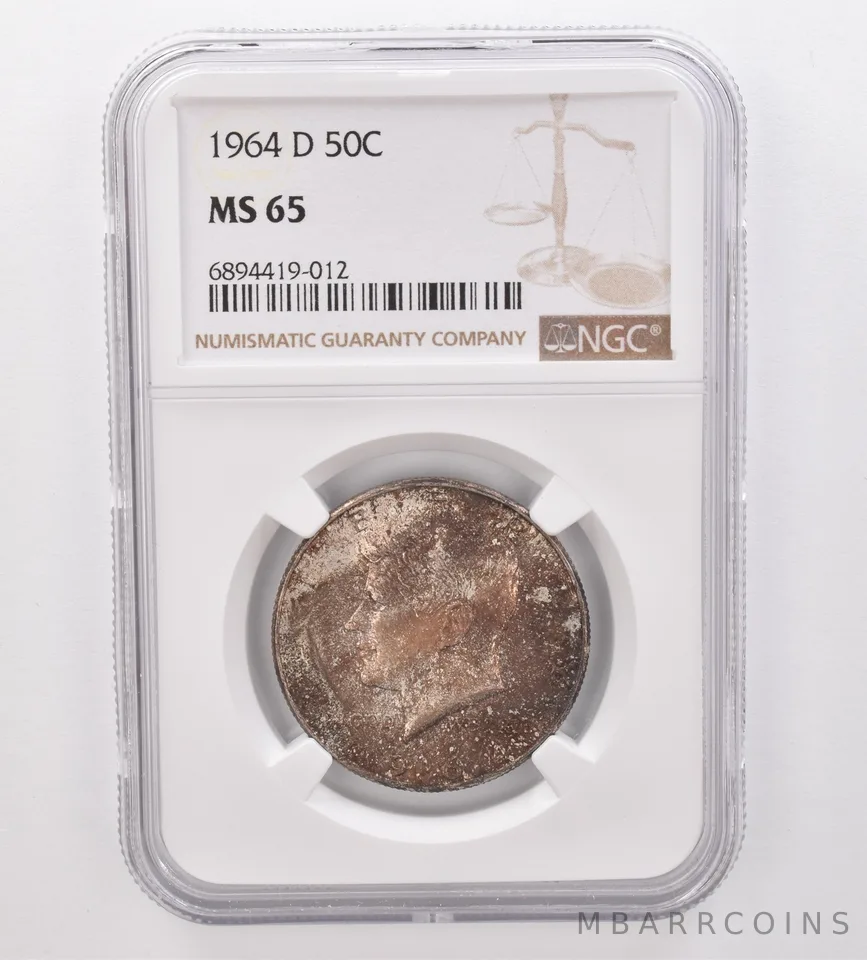 1964-D Kennedy Half Dollar MS65 NGC Beautiful Tone *9921