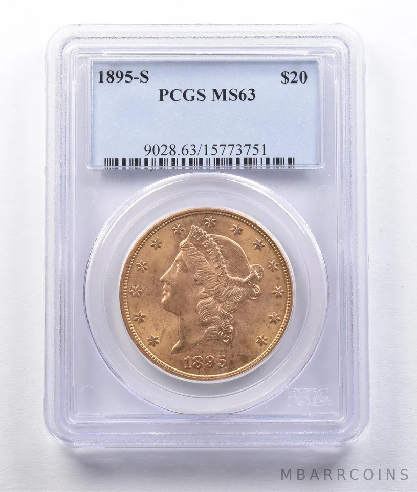 1895-S $20 Liberty Head Gold Double Eagle MS63 PCGS *2963
