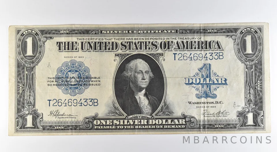 1923 $1 Silver Certificate Large Note Blue Seal Fr#237 *0525
