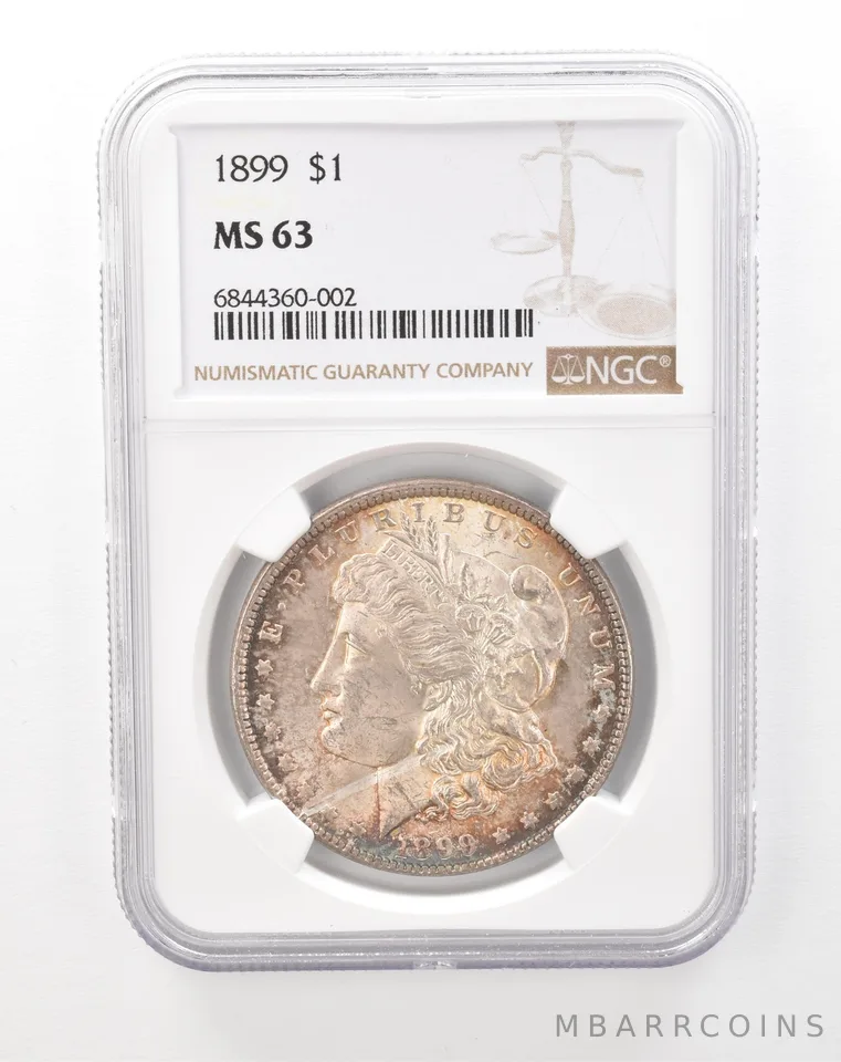 1899 Morgan Silver DOllar MS63 NGC Beautiful Tone *2253