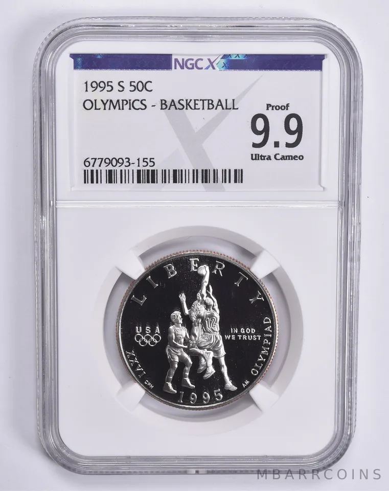 1995-S Olympics Basketball Commemorative Half Dollar Proof 9.9 NGC X NGCX