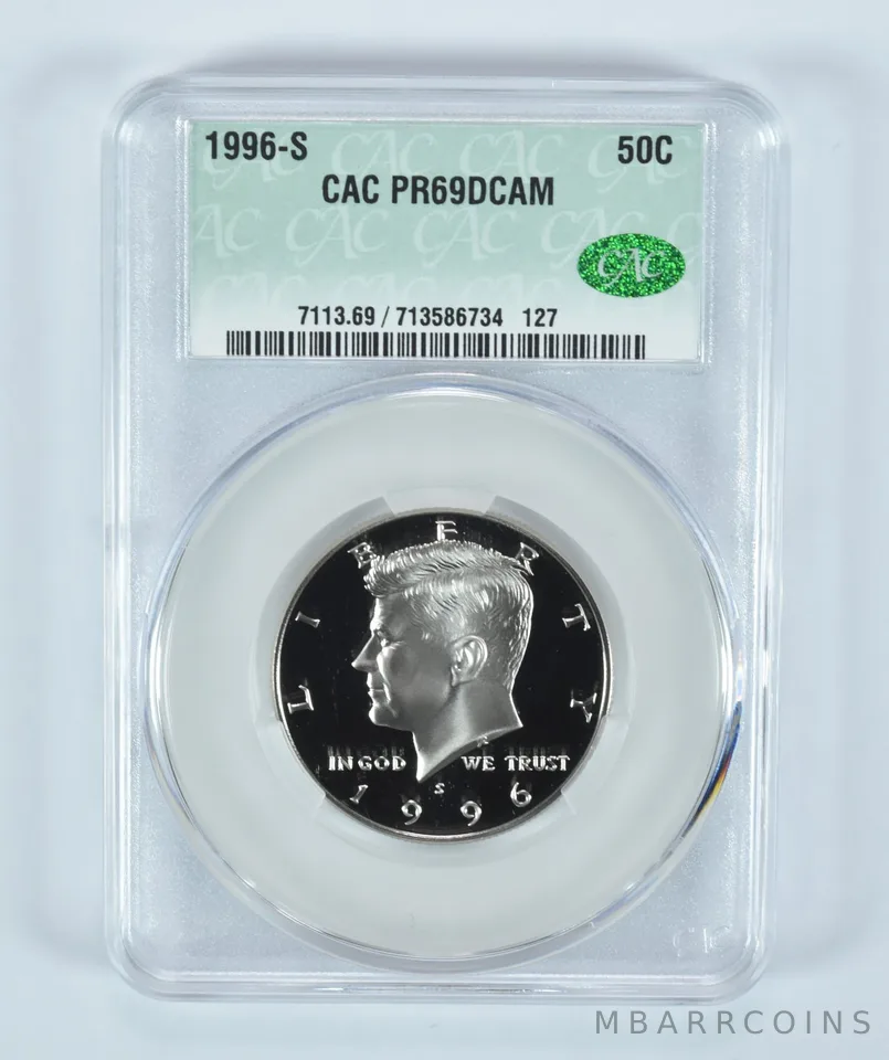 1996-S Kennedy Half Dollar PR69 DCAM CAC CACg