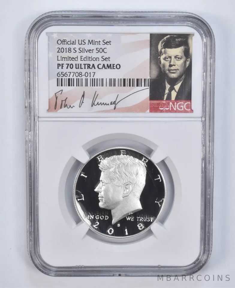 2018-S Kennedy Half Dollar Silver Limited Edition PF70 UCAM NGC