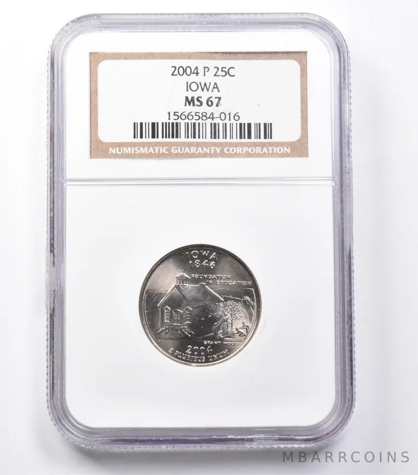 MS67 2004-P Washington State Quarter Iowa NGC a5452