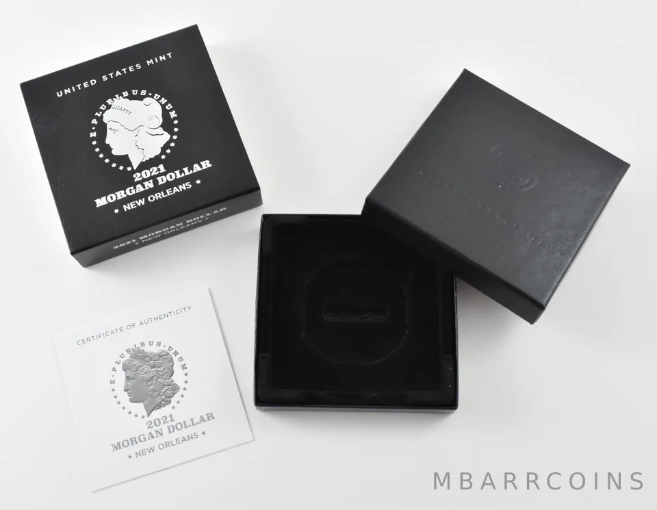 OGP 2021-O Morgan Silver Dollar - New Orleans BOX & COA - NO COIN