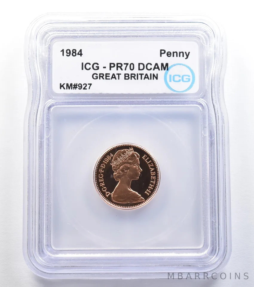 1984 Great Britain Penny KM#927 PR70 DCAM ICG *7832