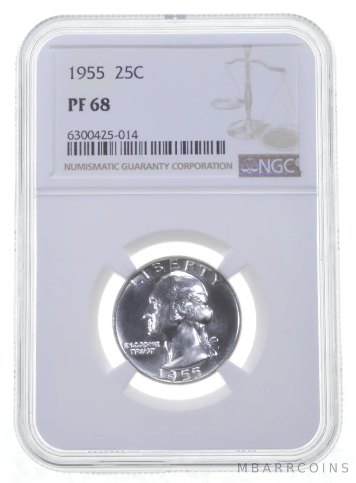 1955 Washington Quarter PF68 NGC PR Proof