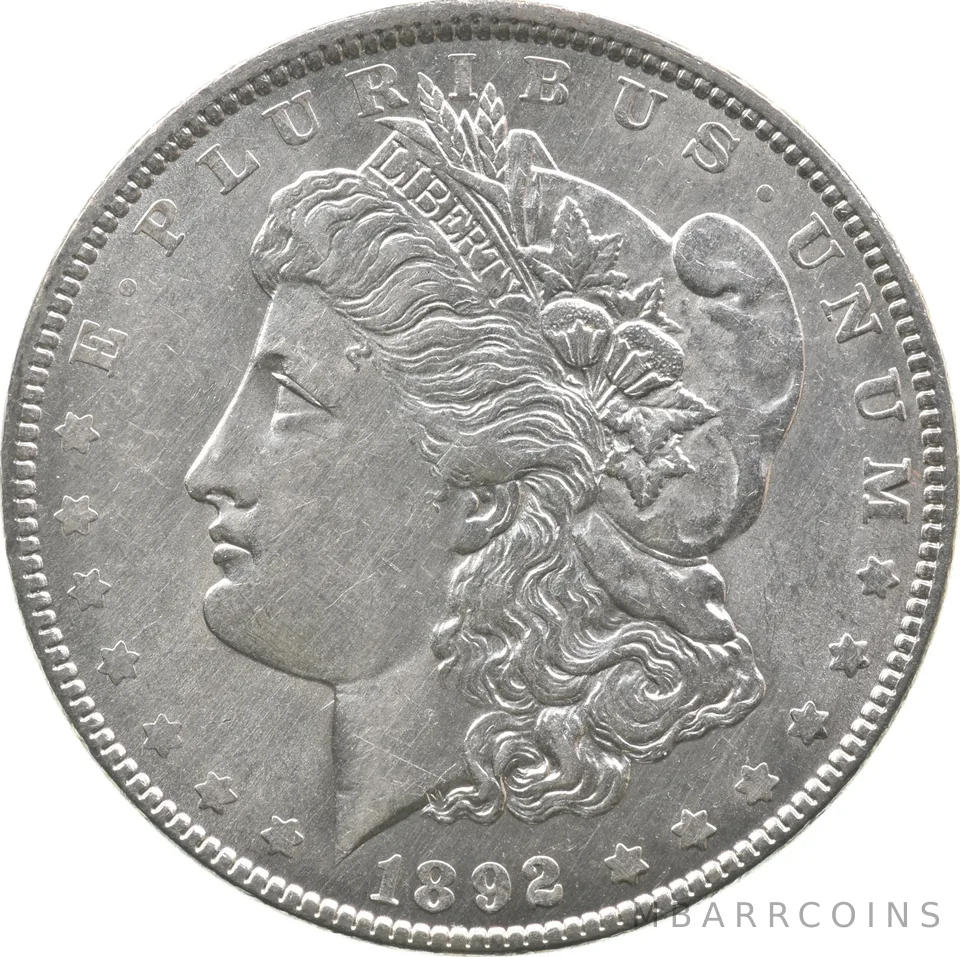 1892 Morgan Silver Dollar a2840