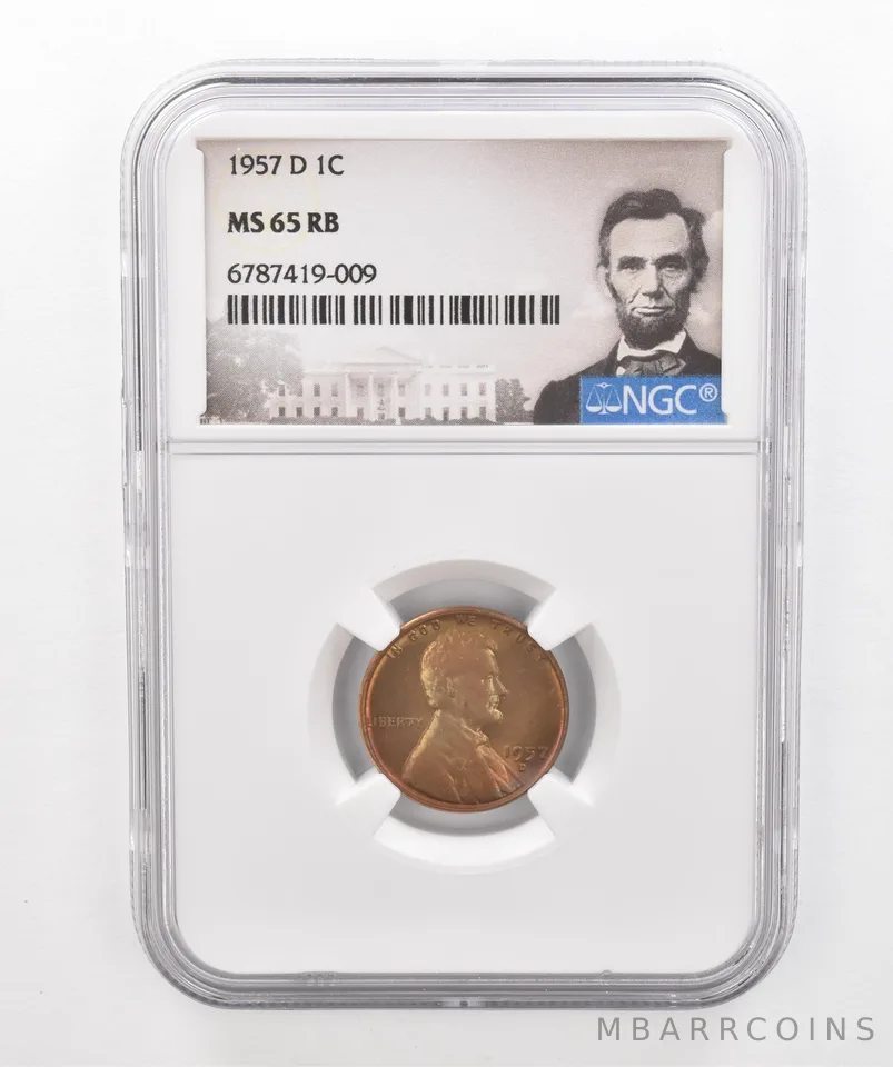 1957-D Lincoln Wheat Cent MS65 RB NGC Beautiful Tone *2936