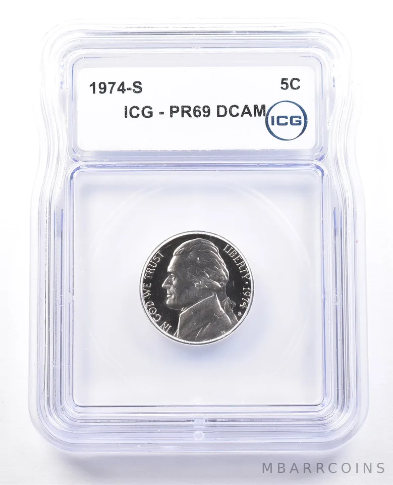 1974-S Jefferson Nickel PR69 DCAM ICG