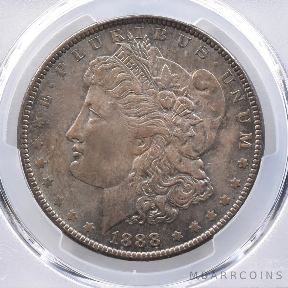 1888 Morgan Silver Dollar MS64 PCGS Beautiful Tone *2381