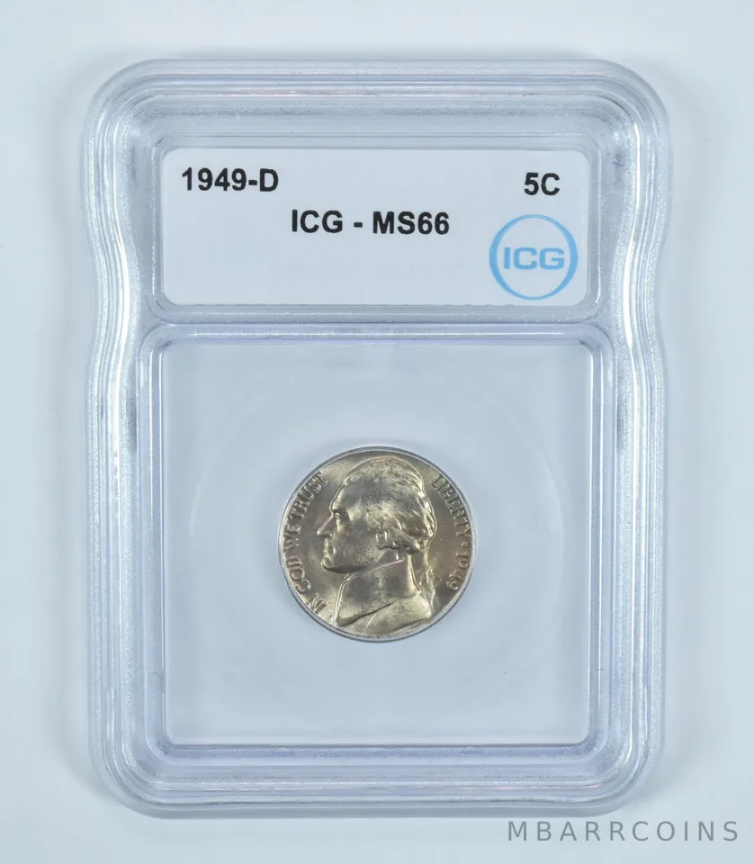 1949-D Jefferson Nickel MS66 ICG