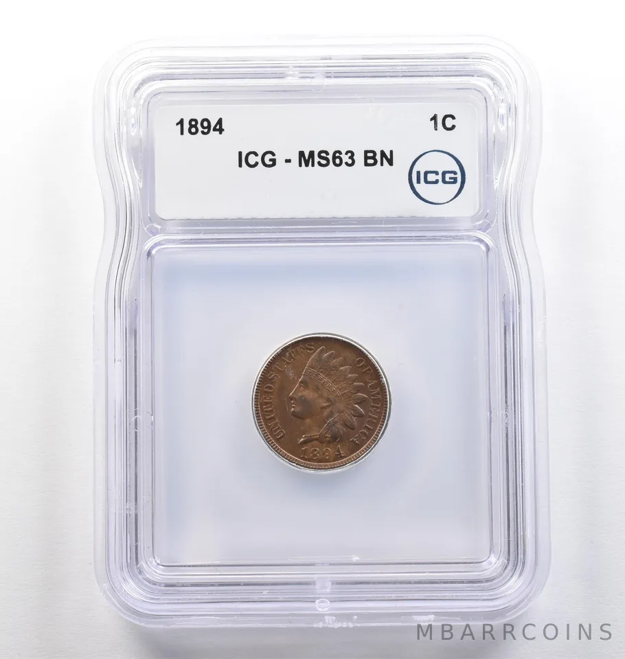 1894 Indian Head Cent MS63 BN ICG *4105