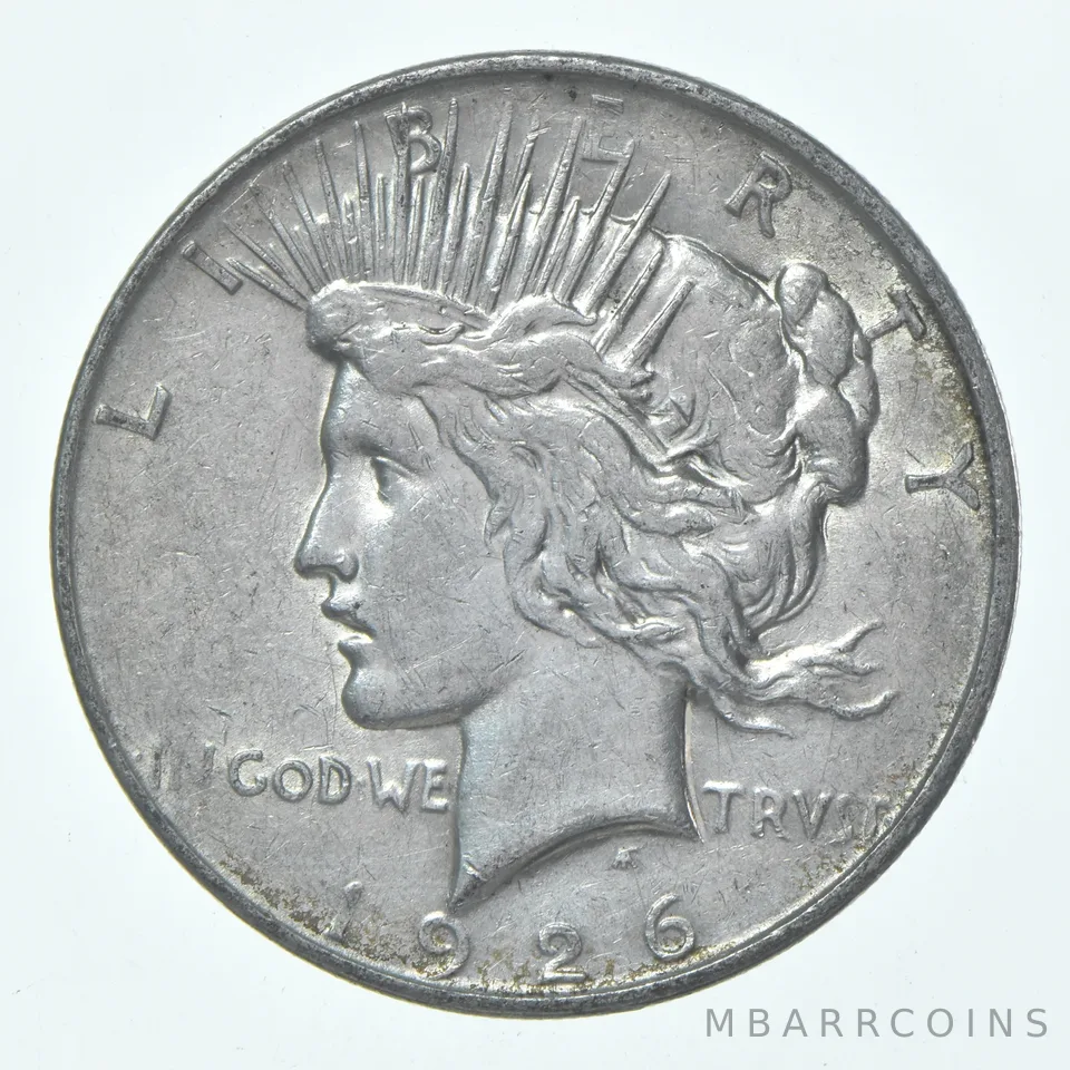 (1) XF 1926-D Peace Silver Dollar 90% - Extra Fine - Denver Mint